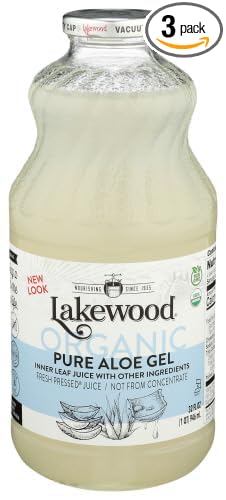 Lakewood Aloe Vera Gel Juice OG2 32 oz. (Pack of 3)