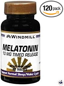 Windmill Melatonin 10 mg Timed Release Tablets 60 TB - Buy Packs and SAVE (Pack of 3)