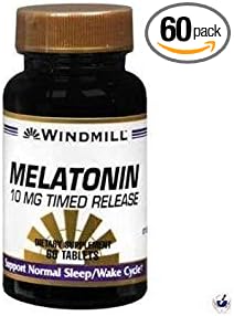 Windmill Melatonin 10 mg Timed Release Tablets 60 TB - Buy Packs and SAVE (Pack of 5)