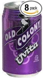 OLD COLONY UVA - Puerto Rico's Favorite Grape Flavored Soda - 12 oz cans - 8 Pack
