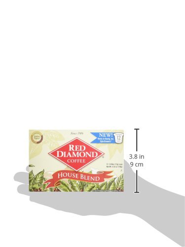 Red Diamond Coffee Cups House Blend Medium Roast Single Serve Coffee Cups Compatible with Most Brewers 6 Boxes of 12 Pods (72 Servings)