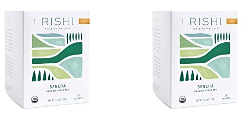 Rishi Tea &amp Botanicals Sencha Organic Green Tea 15 sachets (Pack of 2)