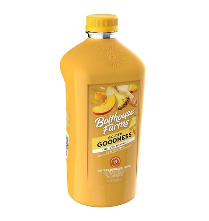 Bolt house Farm Golden Goodness 100% Fruit Juice Smoothie | 52 oz (Pack of 3)