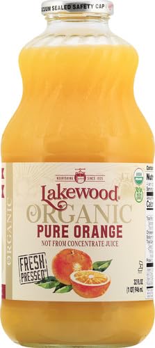 Lakewood Organic Pure Orange Juice 32 FZ (Pack of 5)
