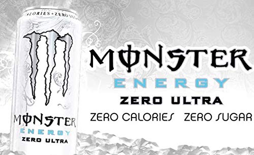 Monster Energy Ultra Zero Sugar Energy Drinks 16 ounce cans (Ultra Zero 12 Cans)