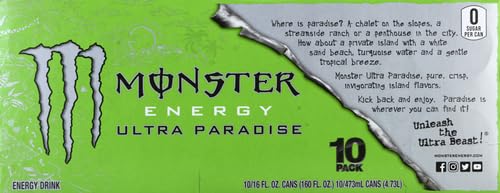 Monster Energy Drink Ultra Paradise 16 Fl Oz (Pack Of 10)