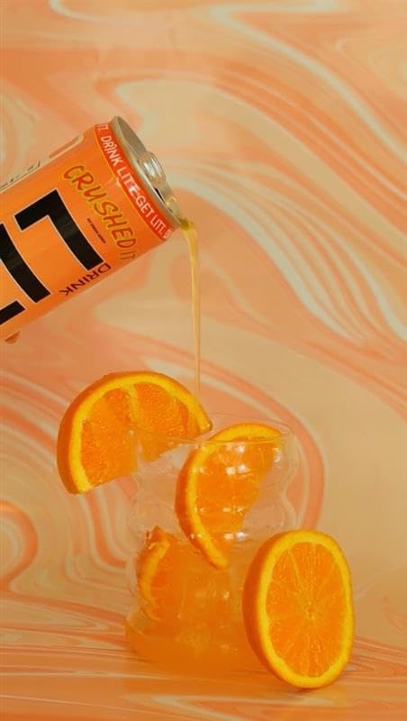 DRINK LITT CRUSHED IT | Orange Creamsicle | Natty Hydration | Natural Electrolytes | B Vitamins | 11 oz (Pack Of 12)