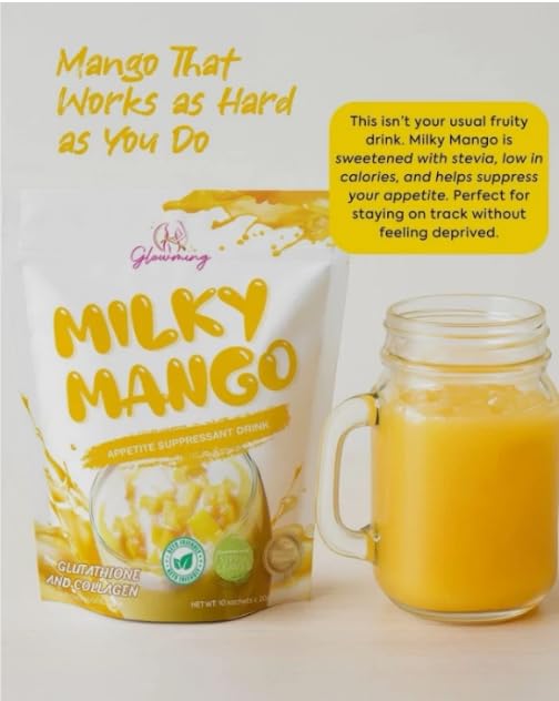 Cris Cosmetics Milky Mango Glutathione and Collagen Drink 10 Sachets