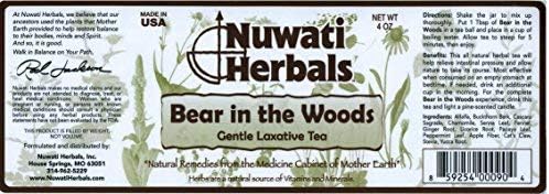 Nuwati Herbals Bear in The Woods - Gentle Laxative - Herbal Tea 4 oz.