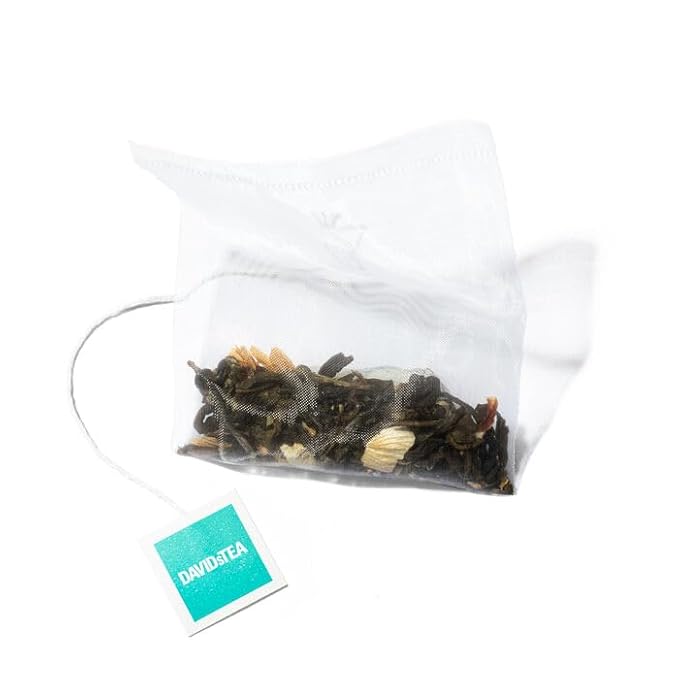 DAVIDsTEA Buddha’s Blend White Tea – Medium Caffeine Tea Bags with Jasmine Pearls &amp White Hibiscus – 65 Tea Bags – Delicate &amp Floral Fruity Tea Blend