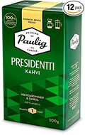Paulig Presidentti (President) - Fine Grind - Premium Filter Blend Ground Coffee - Bag 500g (Finland) (12 Bags (Save 50%))