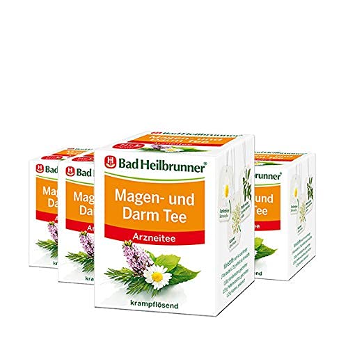 Bad Heilbrunner Magen und Darm Tea / stomachic (4 Packs each 8 Teabags) - fresh from Germany