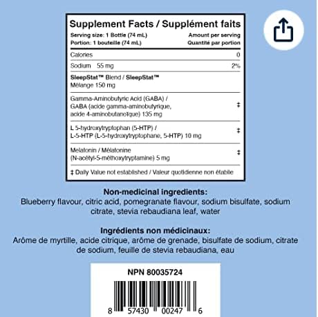 Dream Water Sleep Aid Supplement Drink Melatonin 5mg GABA 5-HTP 2.5 oz Sleep Water Snoozeberry + Beauty Zen Tonic 24-Pack