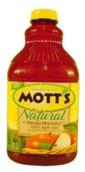 Mott's No Sugar Added Nautral Fresh Pressed Apple Juice 64 oz