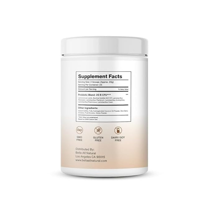 Bella all Natural Probiotics Cappuccino Coffee - 500g