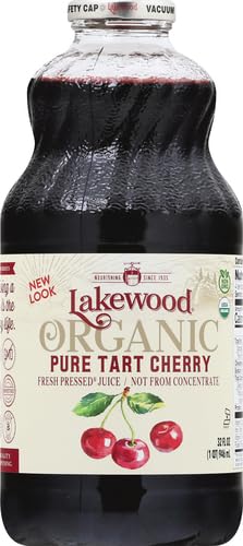 Lakewood Organic Pure Cherry Tart Juice 32 oz (Pack of 4)