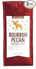 World Marke Bourbon Pecan Ground Coffee Beans - Seasonal Limited Edition Coffee Pure Arabica Great Aroma Rich Flavored Coffee | Gourmet Blend of Central &amp South American | 12 Ounce | Your Choice
