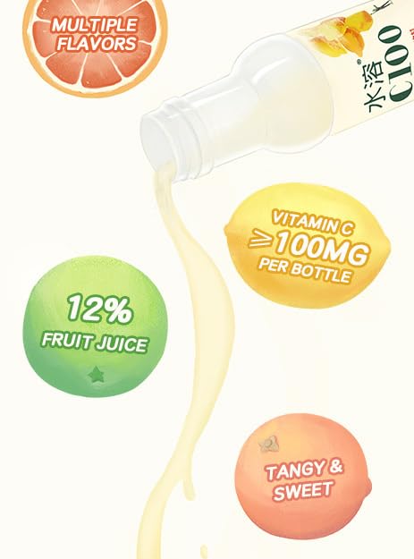 NONGFU SPRING C100 Juice Drink – Grapefruit Flavored Fruit Juice Bottles 100mg Vitamin C Per Bottle 12% Real Fruit Juice -15 fl oz 445mL 15 Pack