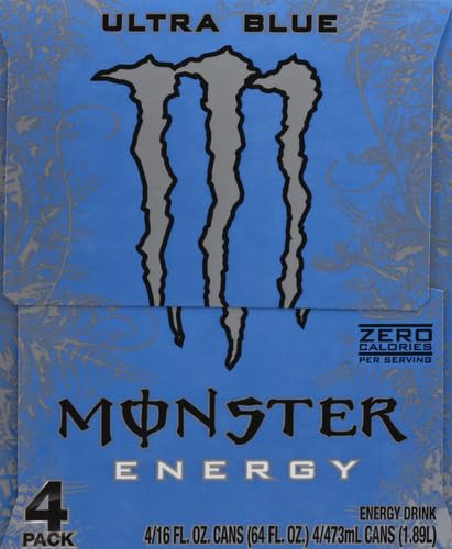 Monster Energy Ultra Blue 16 fl oz 4 Pack