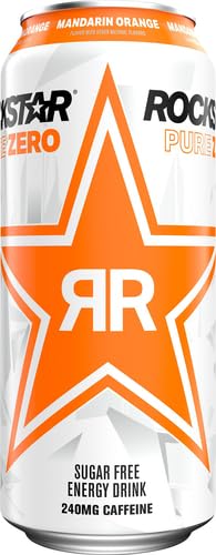 Rockstar Energy Drink Pure Zero Mandarin Orange 16oz Can