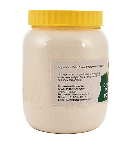 Food Essential Tender Coconut Water Powder [Raw Vegan Refreshing &amp Re-Hydrating] 500 gm.