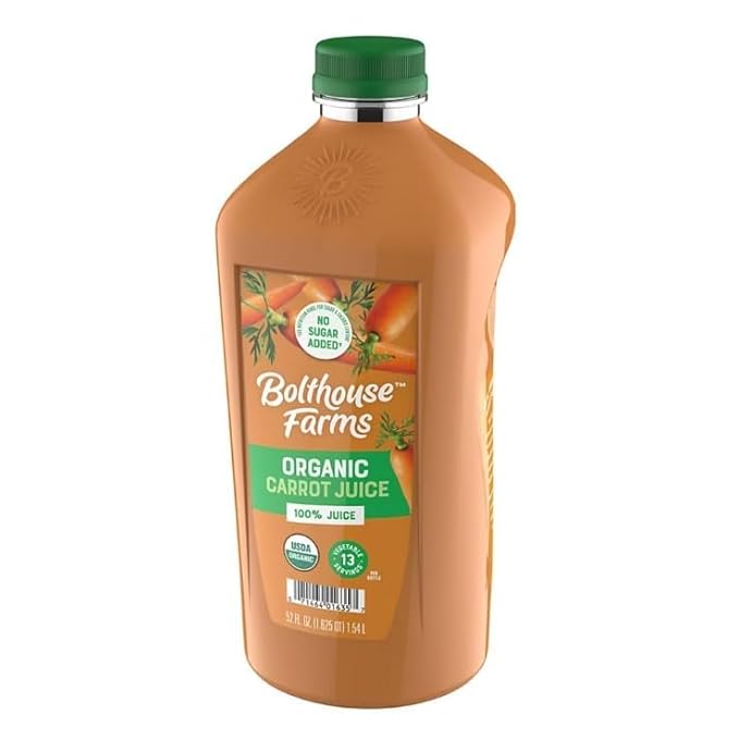 Bolt house Farm Organics 100% organic juice | 52 oz - Elite (Pack of 3 Organic Carrot)
