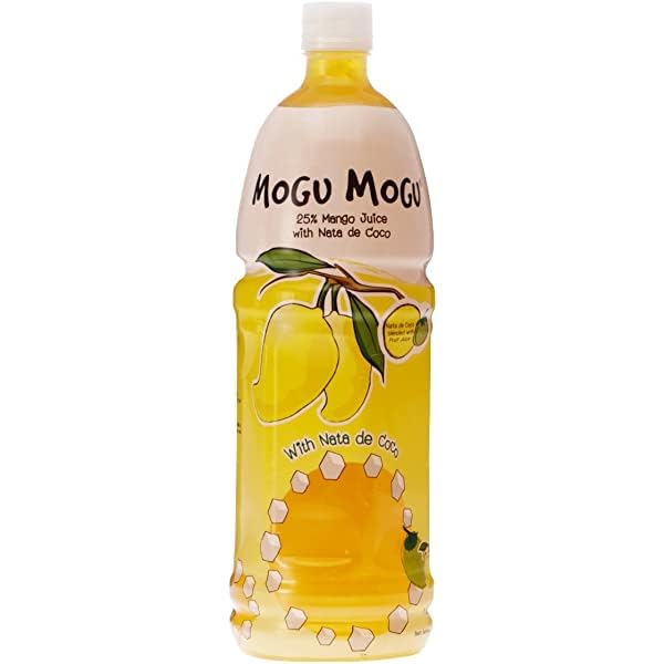 Mogu Mogu Mango Juice with 25% Nata De Coco 1000ml (12 Pack)