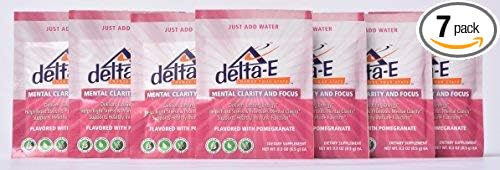 delta-E Mental Clarity &amp Focus! Energy Drink Non-GMO 100% Vegan &amp Gluten Free (7 Packets)