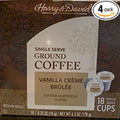 Harry &amp David Ground Coffee Vanilla Crème Brulee 18 PC (Pack of 4)