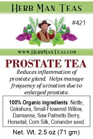 PROSTATE TEA – Supports Prostate Comfort &amp Healthy Urinary Flow – Organic Herbal Loose Leaf Blend – Formulated by Master Herbalist – Non-GMO No Additives