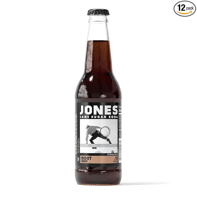 Jones Soda Co. Cane Sugar Root Beer 12 12oz Bottles