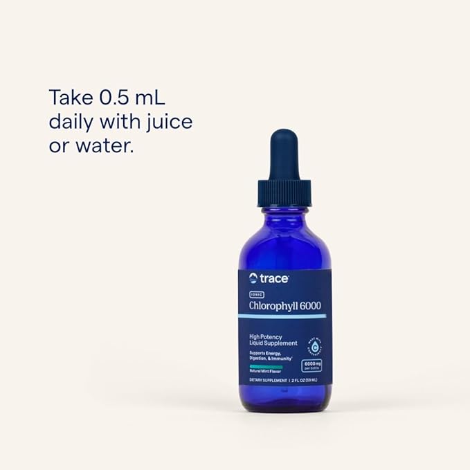 Trace Minerals Concentrated Ionic Chlorophyll – Liquid Chlorophyll Supplement for Cell Health Digestive &amp Energy Support – Immune Support – Gluten-Free Vegan Natural Mint – 2 fl oz (120 Serving