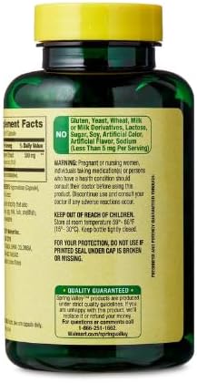 Spring Valley Cranberry Extract Vegetarian Capsules 500mg 60 Count + Dri Store Sticker.