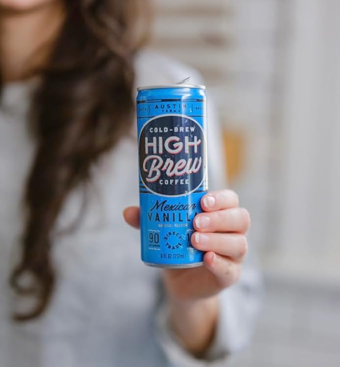 High Brew Coffee | Cold Brew Iced Coffee Variety Pack | Lightly Sweetened with Pure Cane Sugar 140mg Natural Caffeine Patiently Brewed &amp Never Heated Low-Acid Ready-to-Drink | 8 oz Cans (Pack