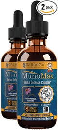 Rejuvica Health MunoMax - Advanced Immune Support Supplement - Liquid Delivery for Better Absorption - Echinacea Astragalus Reishi Goldenseal Elderberry &amp More!