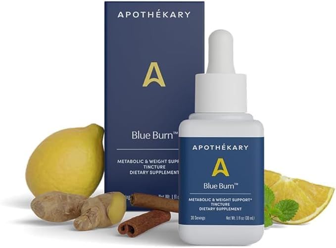 Apothékary Metabolic Duo Herbal Supplement Liquid Drops Contains Blue Burn and Energy Support Formula 60 Servings Total