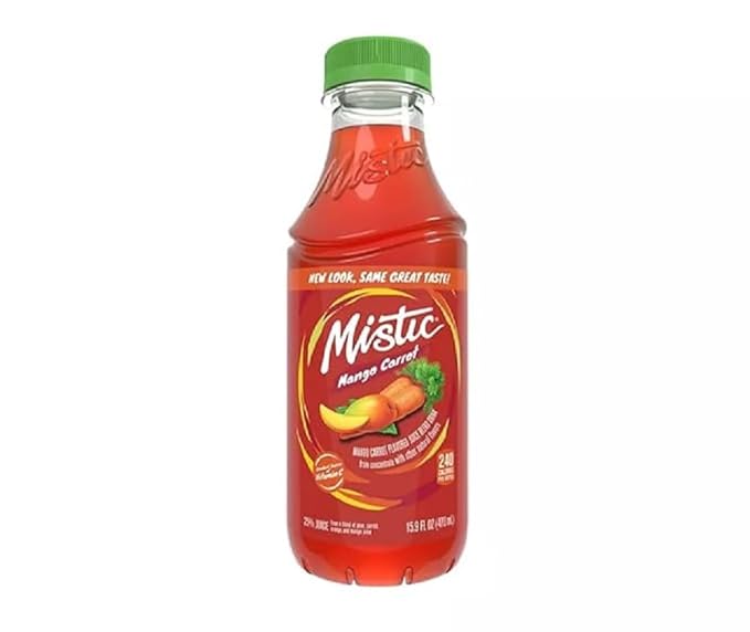 Mis-tic Vibrant Flavor Mango Carrot Juice 16 fl oz - 12 Bottles (Pack of 12 Mango Carrot)