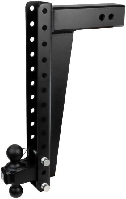 BulletProof Hitches - 3.0 Adjustable Heavy Duty Trailer Hitch (22000 lb. Rating) - 20 Drop/Rise Trailer Hitch with 2 &amp 2-5/16 Dual Ball - Powder Coat Solid Steel Corrosion-Resistant