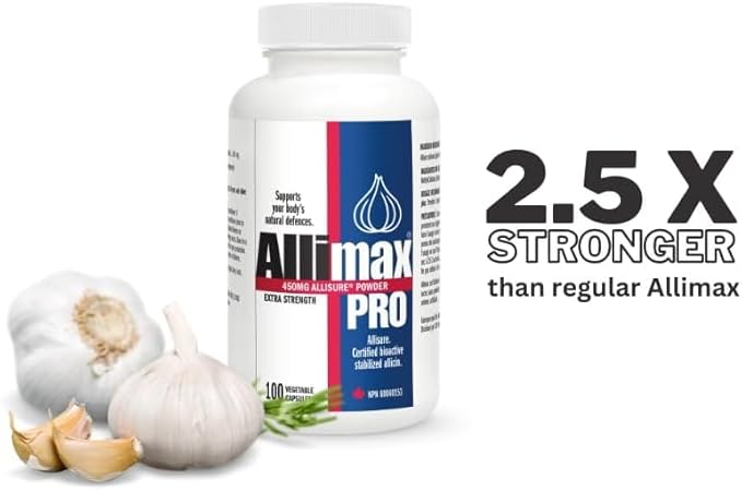 Allicin Garlic Supplement to Support Your Body’s Immune Function. with Stabilized Allicin Extracted from Clean &amp Sustainable Spanish Grown Garlic 450mg 100 Vegicaps