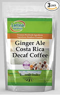 Ginger Ale Costa Rica Decaf Coffee (Gourmet Naturally Flavored Whole Coffee Beans) (8 oz ZIN: 551933) - 3 Pack