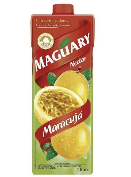 Suco Nectar de Maracujá Brasileiro Maguary 1 L - Pack of 3x1 L - Brazilian Passion Fruit Juice