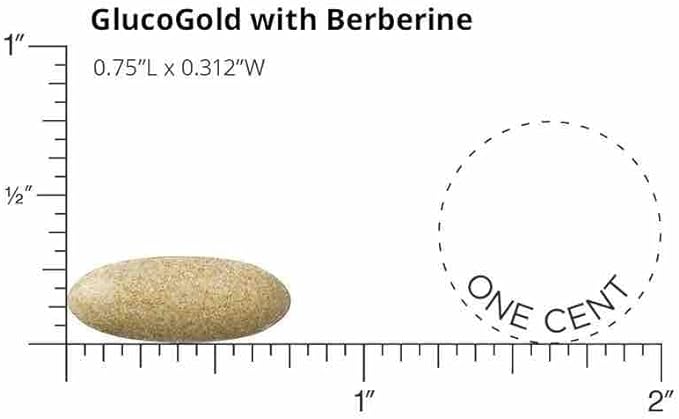 DOCTORS' PREFERRED GlucoGold with Berberine Concentrated Cinnamon Chromium Banaba Leaf Extract (90 Tablets)