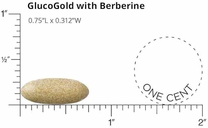 DOCTORS' PREFERRED GlucoGold with Berberine Concentrated Cinnamon Chromium Banaba Leaf Extract | 180 Tablets