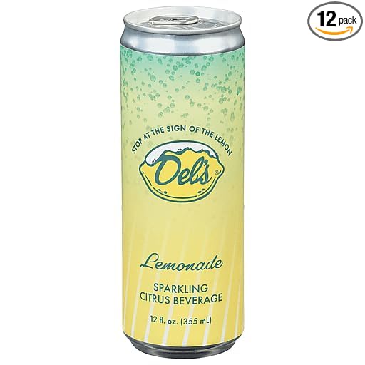 Del's Sparkling Citrus Beverage 12 Fl Oz Case of 12 (Lemonade)