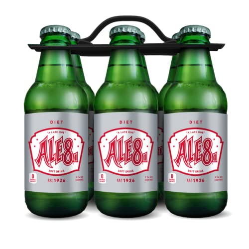 Ale 8 One Diet Zero Sugar Mini Bottles 7 Ounces Pack of 6 100% Kentucky Soft Drink