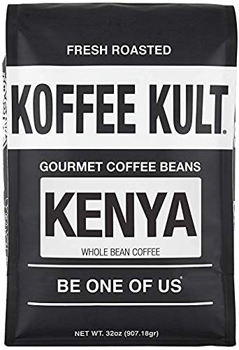 Koffee Kult Limited - Kenya Coffee Ground Medium Roast - 100% Single Origin Direct Trade Arabica Beans - Fresh Artisan Roasted (Ground 32oz)