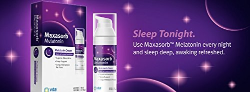Vita Sciences Maxasorb Melatonin Cream for Sleep Rich Melatonin 3mg - Melatonin Night Cream - Unscented Melatonin 3 Mg. Topical Melatonin Lotion Can Be Used For Face and Body