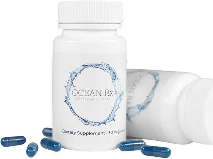 Organic Pure Blue Spirulina Capsules | Natural Superfood | Prebiotic Phycocyanin Supplement | Healty Skin Oral Health &amp Wound Recovery | 30 Serving Bottle