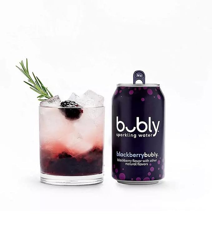 BEEQ- (Pack of) bubly Sparkling Water Berry Bliss Sampler 12 fl oz. Cans Multi Flavor Soft Drink Bundle | Assortment Soda Refrigerator Restock Kit of Soda (Variety 15 Pack)