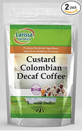 Custard Colombian Decaf Coffee (Gourmet Naturally Flavored Whole Coffee Beans) (4 oz ZIN: 550932) - 2 Pack